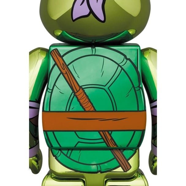 400% & 100% Bearbrick Sæt - Donatello Chrome (Teenage Mutant Ninja Turtles)