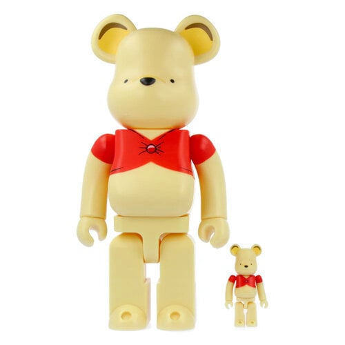 400 % & 100 % Bearbrick-set – Nalle Puh (Original)