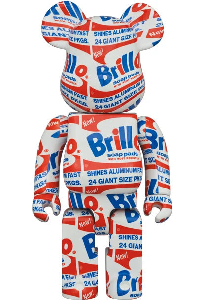 400 % &amp; 100 % Bearbrick Set - Andy Warhol (Brillo)