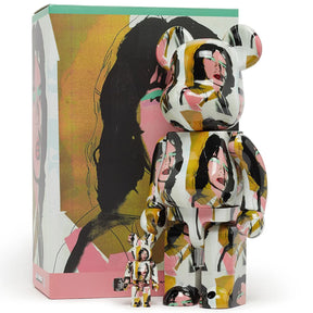 400% &amp; 100% Bearbrick Set - Mick Jagger (Andy Warhol)