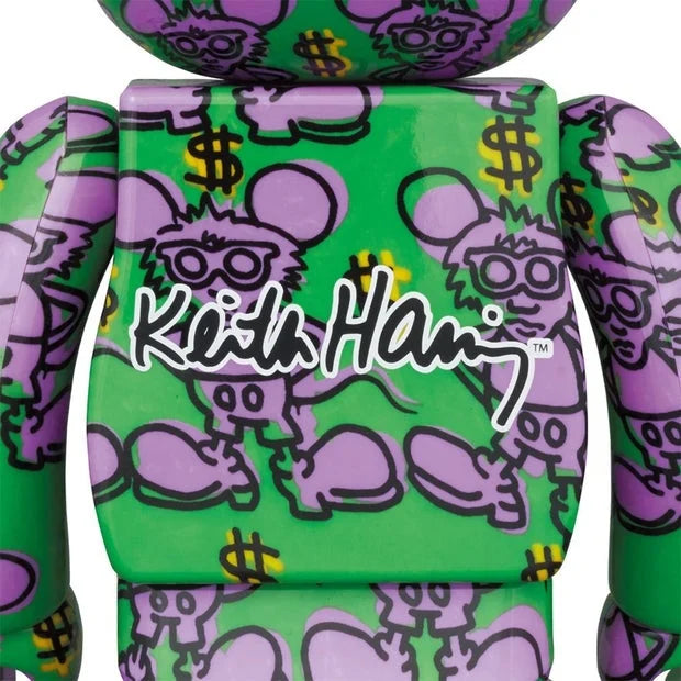 400% &amp; 100% Bearbrick Set - Keith Haring v11