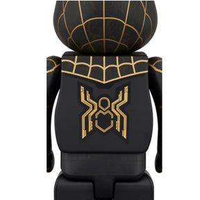 400% &amp; 100% Bearbrick - Spiderman - Ingen väg hem (Svart &amp; Guldkostym)