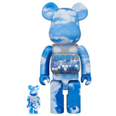 400% &amp; 100% Bearbrick-set - Min första Bearbrick-baby (Blue Sky-utgåva)