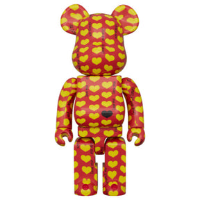 400% & 100% Bearbrick Set – Amplifier Yellow Heart (Reverse)