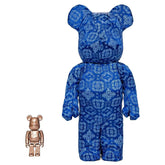 400% + 100% Bearbrick sæt - CLOT x Nike - Royal University (Blue Silk)-Medicom Toy-Bearbrick