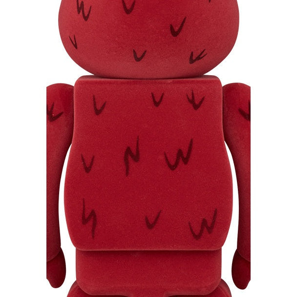 400% & 100% Bearbrick Set - Elmo (Flockad)