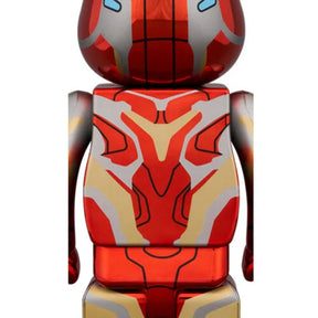 400% & 100% Bearbrick - Iron Man - Mark 85 Chrome ed. (BWWT3)