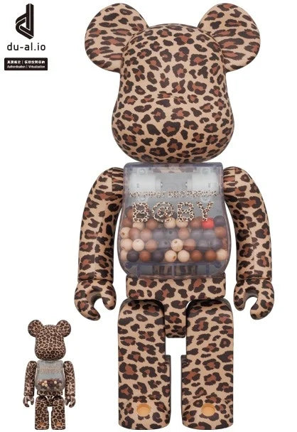 400% &amp; 100% Bearbrick-set - Min första Bearbrick-unge (Leopard)