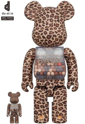 400% &amp; 100% Bearbrick-set - Min första Bearbrick-unge (Leopard)