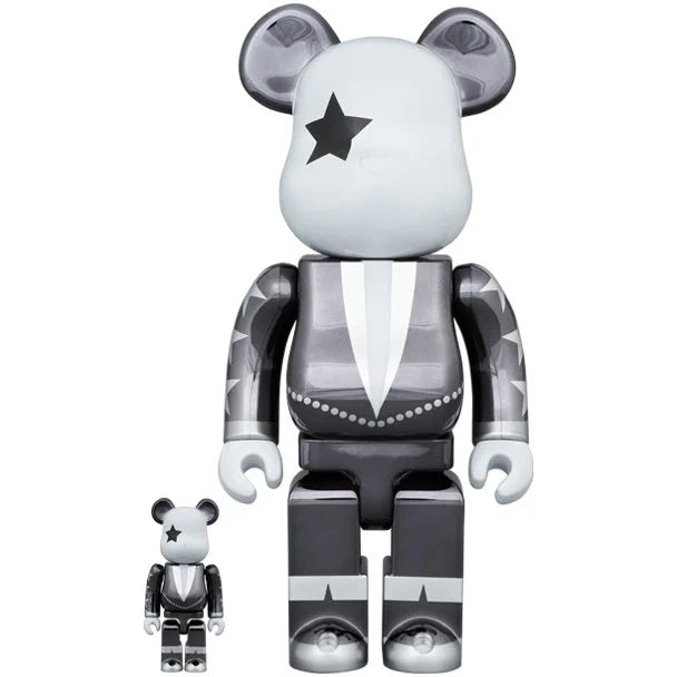 400% &amp; 100% Bearbrick set - KISS Star Child (Chrome ed.)