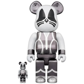 400% &amp; 100% Bearbrick-set - KISS Catman (Kromutgåva)