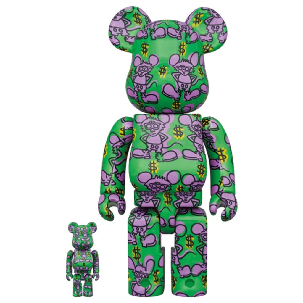 400% &amp; 100% Bearbrick Set - Keith Haring v11